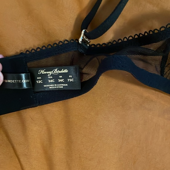 Honey Birdette Whitney Black Push Up Bra size 34C NWOT, never worn - Picture 7 of 7